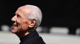 FILE - Former NBA basketball player and coach Lenny Wilkens smiles before his statue unveiling event outside Climate Pledge Arena, June 28, 2025, in Seattle. 