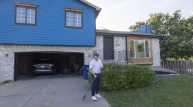 This house's bright blue facade might have discouraged other potential buyers. But it's become the east Wichita home of Alex and Natalie Beauchamp.