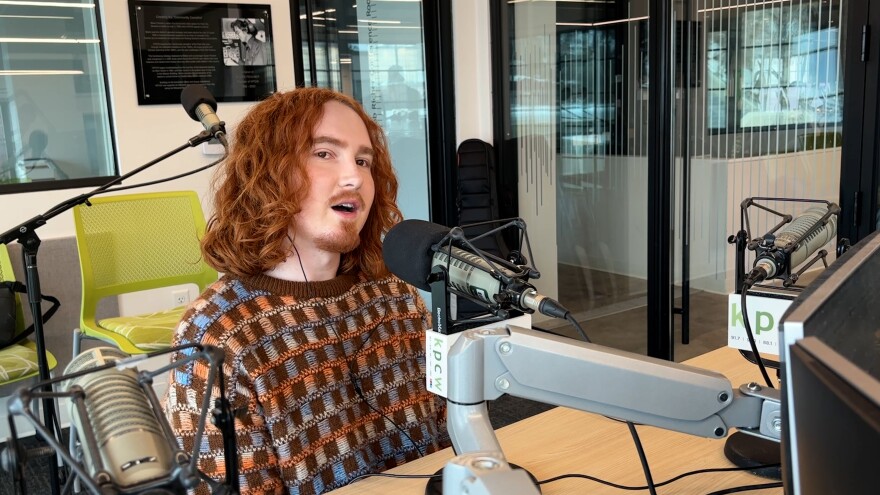 Musician Jack Wakley at the KPCW studios.