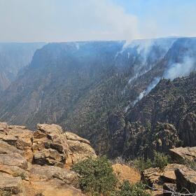 South Rim Fire at the Black Canyon National Park