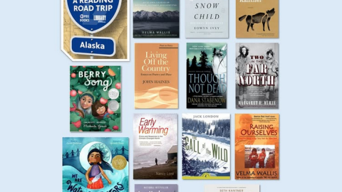 Covers of books written by Alaska contemporary writers to be featured in the Alaska segment of the PBS Books series "American Stories — A Reading Road Trip."
