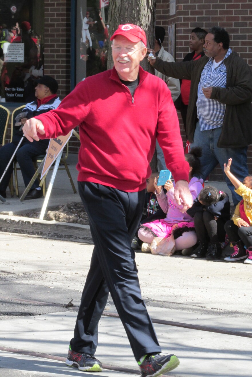 Jim Scott walking in the 2014 Opening Day parade.