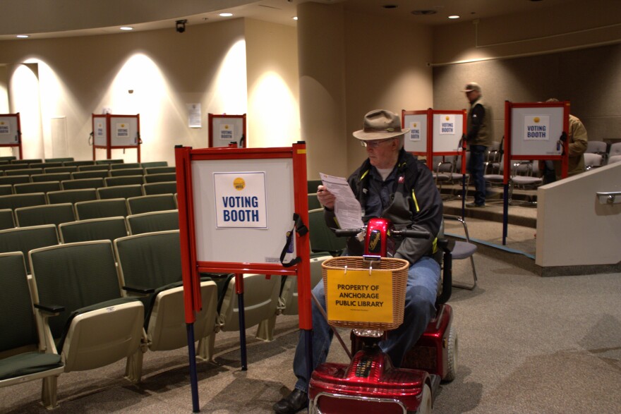 Anchorage voter reviewing 2026 Regular Municipal Election ballot