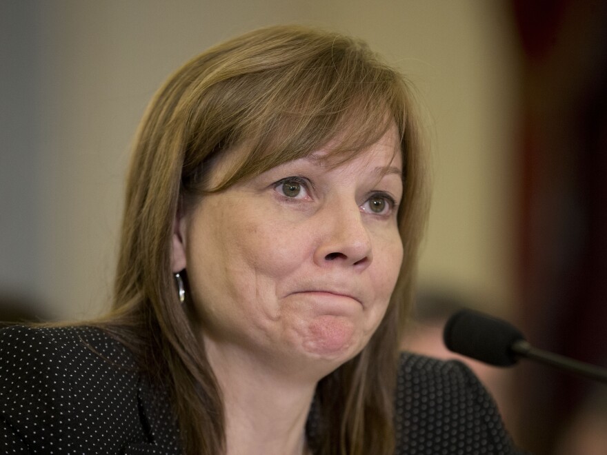 General Motors CEO Mary Barra testifies on Capitol Hill in Washington, last Wednesday.