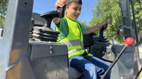 Kids and adults got a closeup view of construction equipment at TXDOT's 'Touch A Truck' event on Saturday, April 12, 2025.