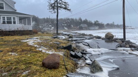 Damage along Ocean Point in East Boothbay.