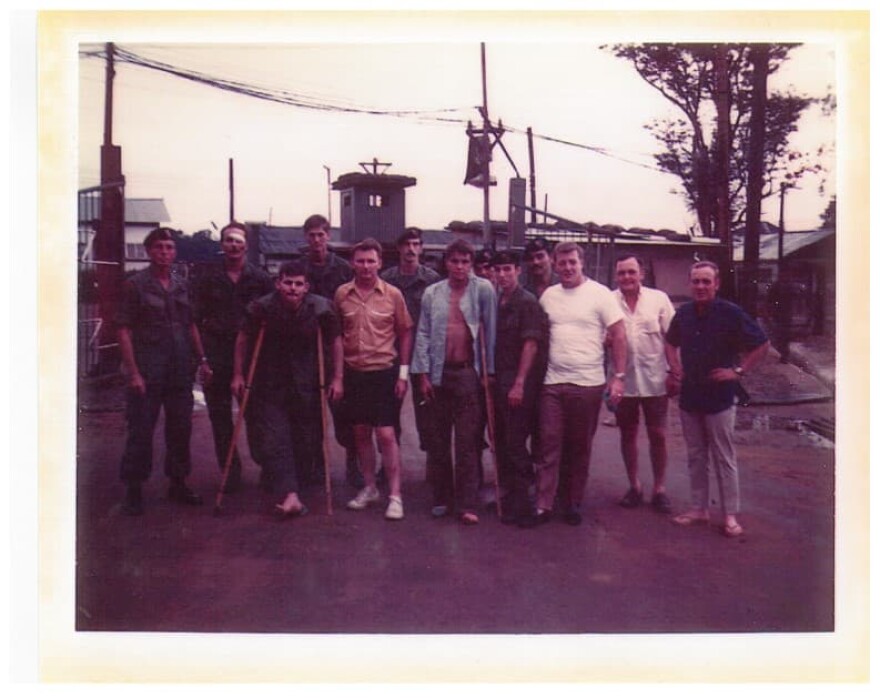 23.	U.S. Army Sgt. Gary M. Rose (third from left) and members of Operation Tailwind, Sept. 15, 1970, the morning after the operation. (Courtesy Gary M. Rose)
