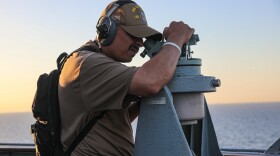 The USS Carter Hall arrives in the Red Sea Sunday. Aug. 6, 2023. Department of Defense