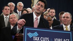 House Speaker Rep. Paul Ryan, R-Wis., (center) speaks during a news conference on the tax overhaul legislation on Nov. 2, 2017 in Washington. (Alex Wong/Getty Images)