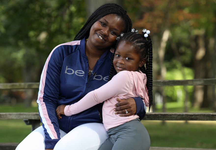 Tashe Brown-Sanders with daughter Wynter whom she delivered just days before she flatlined after suffering from post-partum preeclampsia.