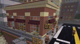 The virtual coffee shop used by Jonathan David on his virtual date in Minecraft. (Photo courtesy of Jonathan David)