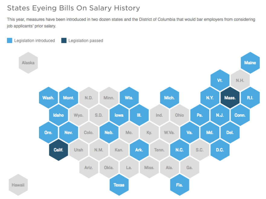 States eyeing bills on salary history.