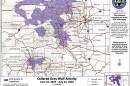 This map compares wolf activity between July and June 2025. As Colorado's gray wolf population increases with four new groups of pups, the reintroduced animals continue to stick to familiar watersheds across the Western Slope.