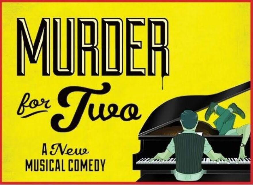 Broadway Palm Dinner Theatre Graphic for 'Murder for Two'