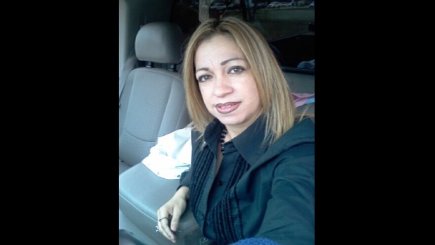 A selfie taken by Irasema Chavez Sanchez in her car