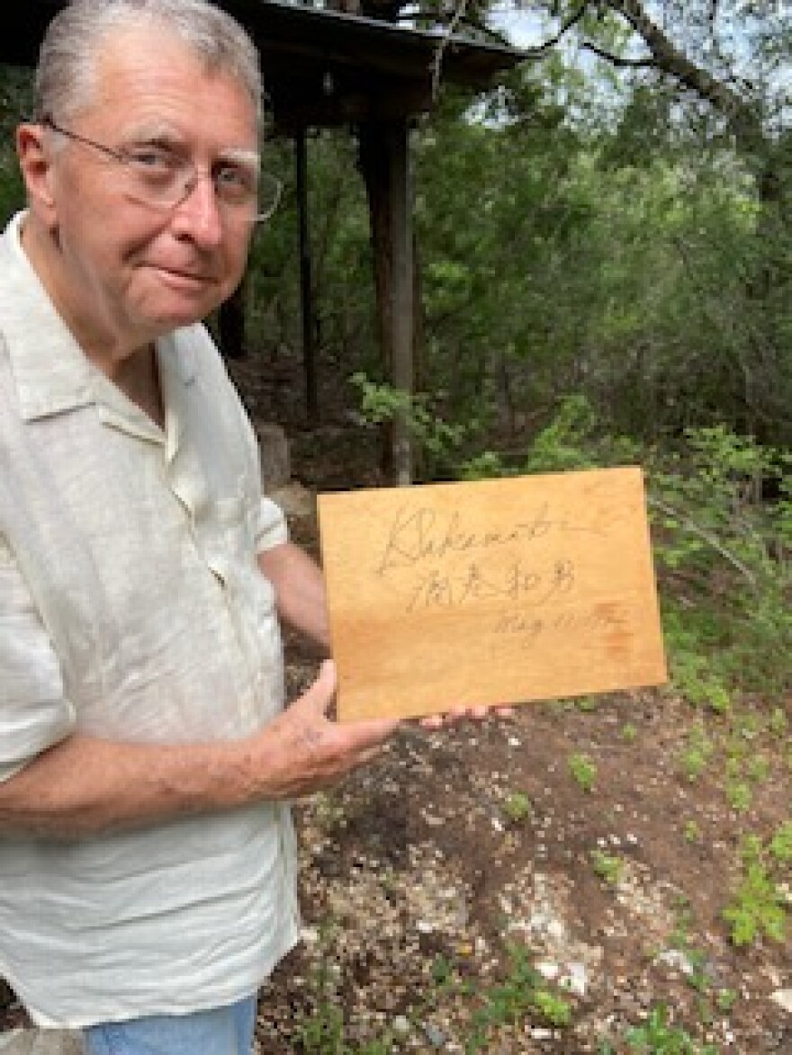 Dr. Jerry Kelley With A Piece Of Wood From His Dojo Bearing The Signature Or Sakamaki