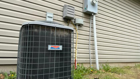 Backyard combination heat and AC unit