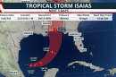 Oct 7, 2026: Tropical Storm Isaias track