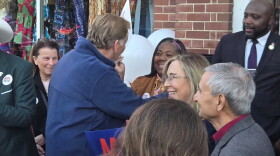 Mike Rogers greets supporters on Oct. 18, 2026 at the opening of his campaign's Detroit field office.