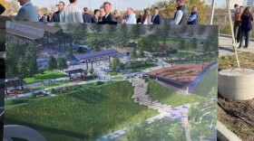 A rendering of the state park expansion was displayed at a recent groundbreaking.