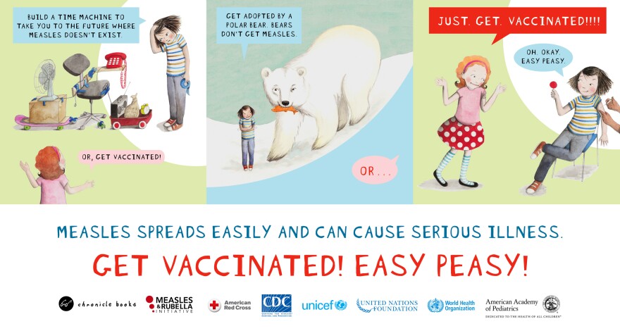 Bean has ideas about how she can avoid getting the measles.