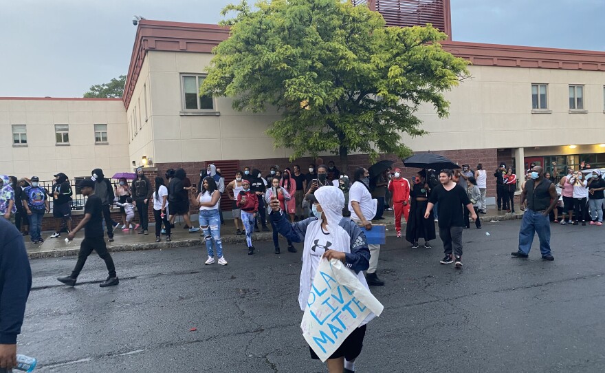 Protesters gather in Albany's South End, June 2020