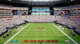 Renderings of a proposed Bears stadium in Arlington Heights.
