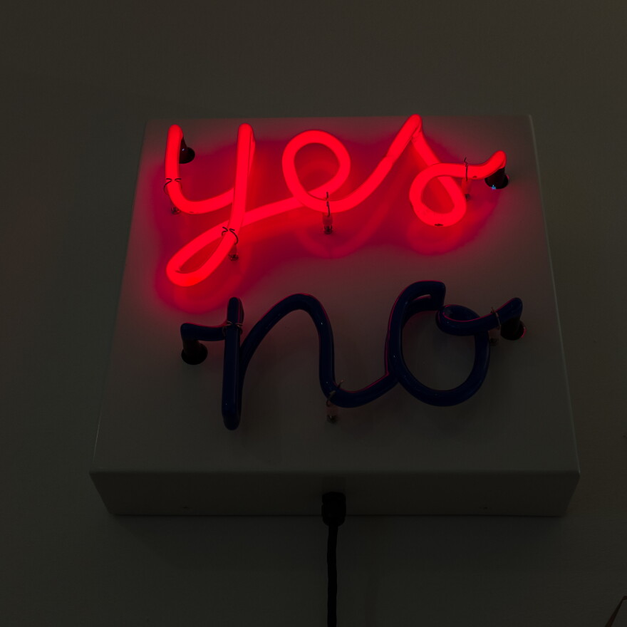 The yes light is on.