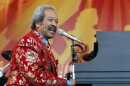FILE - Allen Toussaint performs at the New Orleans Jazz and Heritage Festival in New Orleans, Saturday, May 7, 2011. A New Orleans city council member is pushing to change a street currently named after Confederate Gen. Robert E. Lee and replace it with one the city’s most famous musicians, Allen Toussaint. (AP Photo/Patrick Semansky, File)