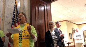 Demonstrators with the Poor People's Campaign occupy Gov. Matt Bevin's office on February 5th, 2019.