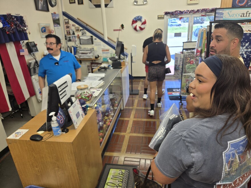 Spurs fans were coming and going from the Dixie Flag & Banner Company's retail store on May 19, 2026