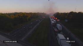 A truck crashed on I-75 Tuesday morning, causing hours of traffic delays. (Courtesy of GAC Smarttraffic)