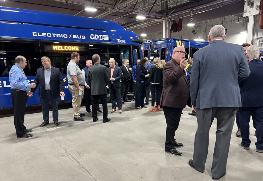 Attendees mingle amongst themselves after CDTA CEO Frank Annicaro's speech