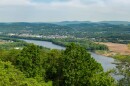 A view of Williamsport, Pennsylvania from a mountain lookout.