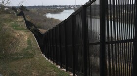 A border fence is seen near the Rio Grande which marks the boundary between Mexico and the United States on February 09, 2019, in Eagle Pass, Texas.