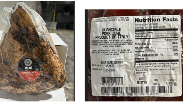 Imported pork products have been recalled dew to possible listeria contamination.