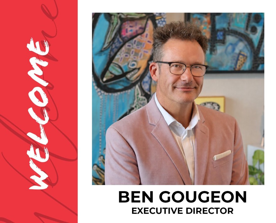 Before becoming new executive director, Ben Gougeon, 49, served Quad City Arts (since February 2022) as events coordinator and director of community engagement.
