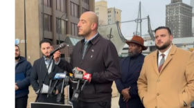 Abbas Alaweih and other southeast Michigan leaders demanded Congress act to stop the U.S. military action in Iran.