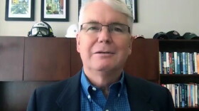 Bloomington Mayor John Hamilton during Monday's Zoom call.