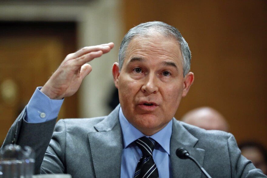 Environmental Protection Agency Administrator Scott Pruitt testifies before the Senate Environment Committee on Capitol Hill in Washington, Tuesday, Jan. 30, 2018. (Pablo Martinez Monsivais/AP)