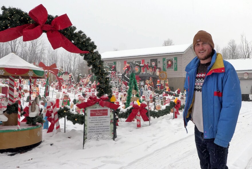 Nick Antidormi, also known as Saint Nick, works year-round on his Christmas display.