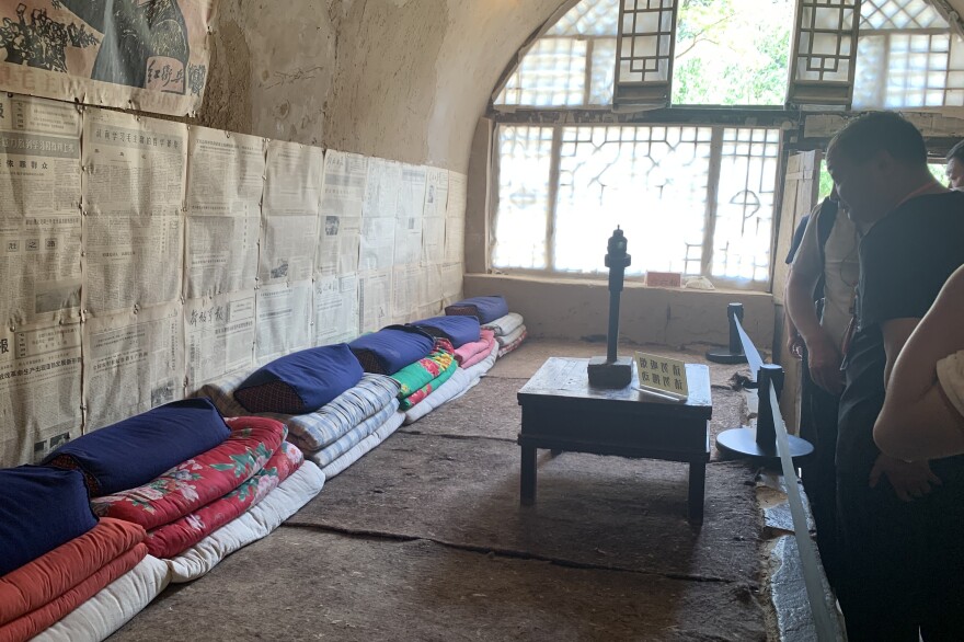 Inside one of the caves — a common form of housing in the region — where Xi Jinping and other "sent down youth" once lived in Liangjiahe.