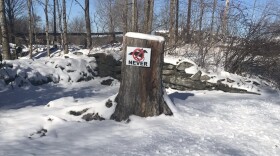 A sign in Hardwick, Massachusetts, expressing opposition to a proposed racetrack.