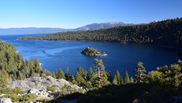 A landscape photo of Lake Tahoe. 