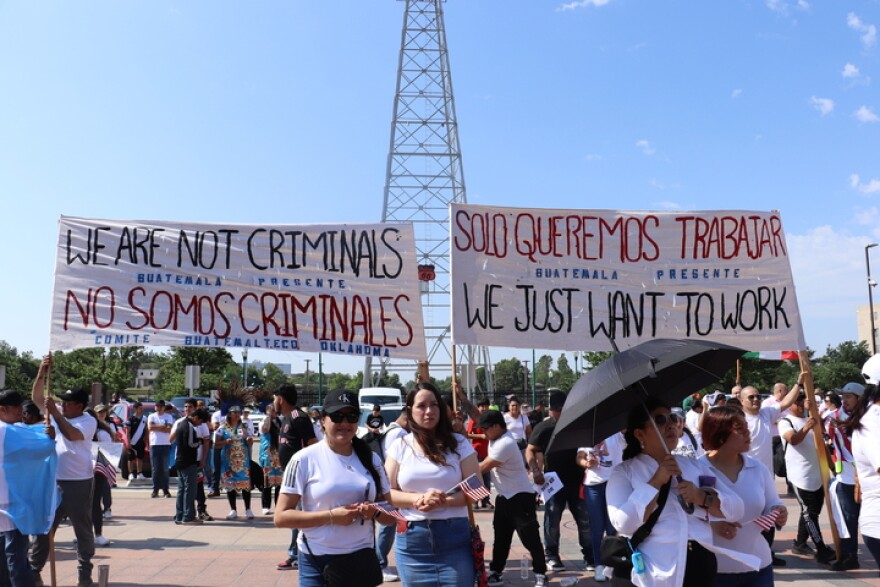 Oklahomans rallied outside the State Capitol building by the hundreds on May 15 to protest the signing of HB 4156 into law. The demonstration took place during the annual Hispanic Day at the Capitol.
