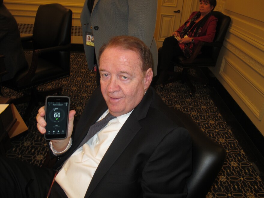 Senator Dick Codey uses a smart thermostat to control the temperature in his home.