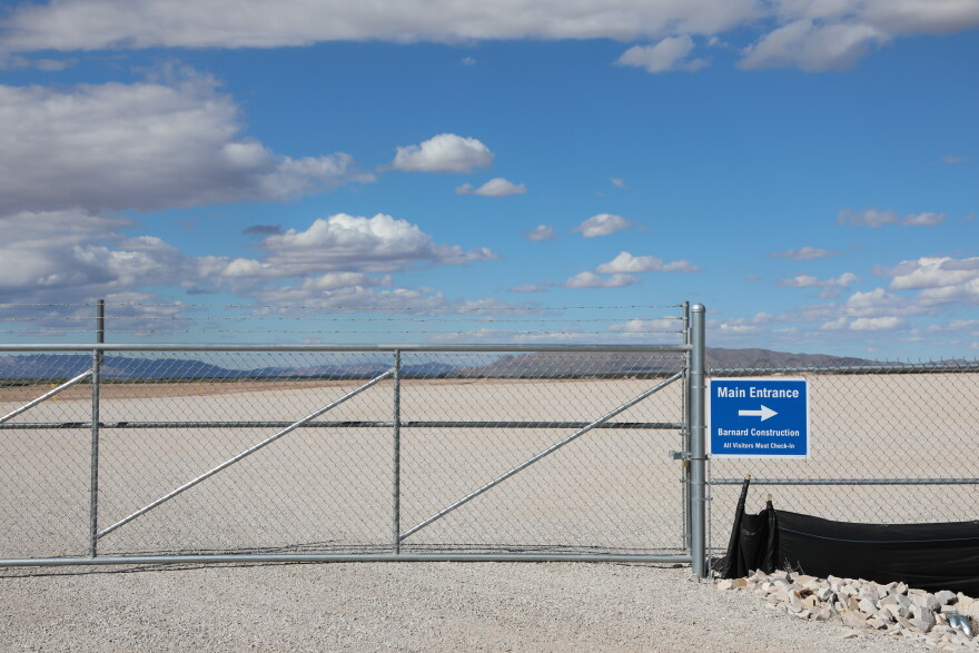 An entrance to the Lobo man camp in early October.