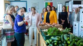 Gov. Maura Healey and Lt. Gov. Kim Driscoll visited the Mystic Community Market at Walnut Street Center in Medford on Thursday, July 17, 2025, where they launched the Anti-Hunger Task Force.