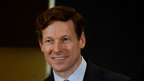 UNC-Chapel Hill chancellor Lee Roberts at the retirement press conference for women's soccer coach Anson Dorrance at the Dean E. Smith Center in Chapel Hill on Monday, Aug. 12, 2024.