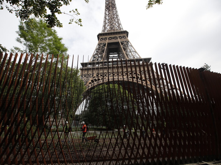 New metal fencing by the Eiffel Tower is meant to dissuade vehicles from ramming into the tourist site.